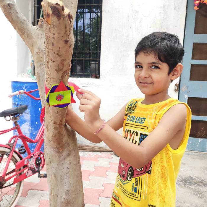 Rakshabandhan Celebration Protect trees – Our best friends - 2021 - jamnagar